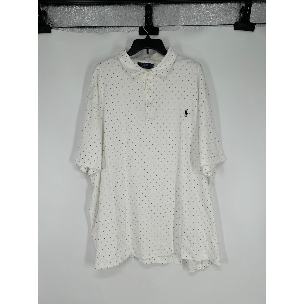 Polo Ralph Lauren Polo Shirt 3XB 3XL Big Polka Dot Short Sleeve 100% Cotton Golf